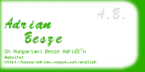 adrian besze business card